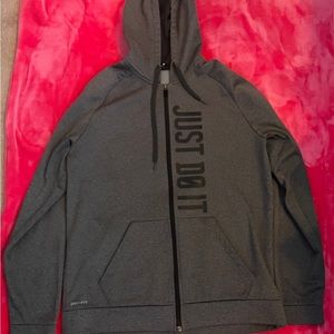 Gray Nike zip up jacket